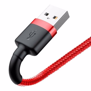 Baseus Cafule USB Lightning kabelis 0,5m 2,4A sarkans