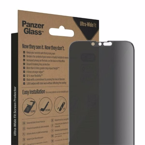 PanzerGlass Ultra-Wide Fit antibakteriālais privātuma rūdītais stikls iPhone 14 Plus / 13 Pro Max viedtālrunim