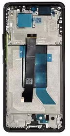 LCD screen Xiaomi Redmi Note 14 Pro 5G ar touch screen ar frame Melns OLED