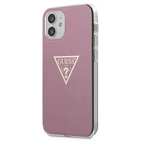 Guess GUHCP12SPCUMPTPI iPhone 12 mini 5.4" rozā/rozā cietais apvalks Metallic kolekcija