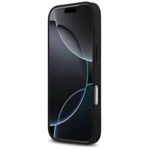 GUESS viedtālruņa apvalks IPHONE 17 Pro, saderīgs ar MagSafe GUHMP17LP4RPSK (4G Printed Stripes), melns