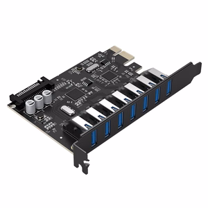 Orico PVU3 PCIe paplašināšanas karte ar 7 USB 3.0 pieslēgvietām galddatoriem – melns