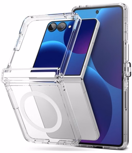 Ringke Fusion Flap Magnetic MagSafe maciņš modelim Samsung Galaxy Z Flip 8 – caurspīdīgs