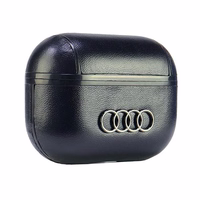 Audi Ādas Liels Logotips AirPods Pro 2 apvalks melns/melns AU-APP2-GT/D3-BK
