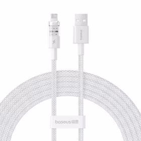 Baseus Gem USB to IP 2.4A fast charging cable 2 m balts