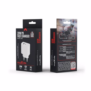 Maxlife MXTC-06 PD QC lādētājs 1x USB-C 1x USB 20W balts