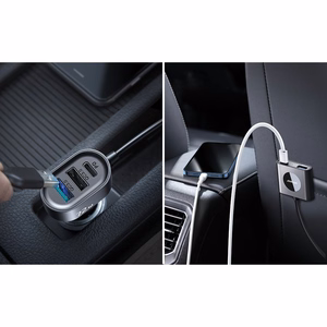 Joyroom automašīnas lādētājs 2xPD + 2xQC3.0 72W 1.5m melns (JR-CL05)