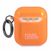 Karl Lagerfeld Choupette AirPods apvalks 1/2 - oranžs