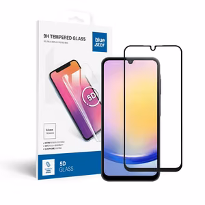 Tempered Glass for Samsung Galaxy A25 5G (full glue / case friendly) Blue Star 5D black