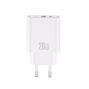 XO CE40 PD 20W sienas lādētājs, 1x USB-C, 1x USB, balts + USB-C–USB-C kabelis