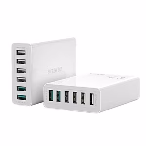 Зарядное устройство 6x USB Blitzwolf BW-S15, QC 3.0, 60 Вт (белое)