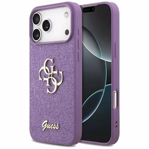Guess Fixed Glitter Big 4G case for iPhone 17 Pro Max - purple