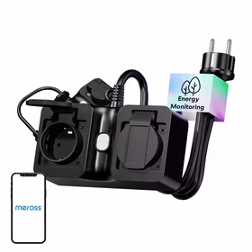 Meross MOP320MA-EU WiFi viedais pagarinātājs, āra, IP44 (Matter)