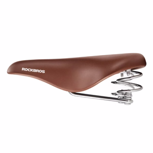Rockbros 6800S ērts retro stila velosipēda sēdeklis – brūns