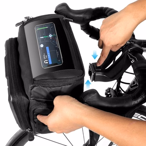 WILDMAN ceļojumu soma velosipēda stūrei ar rāvējslēdzēju GS6 4L (4"-7") melns
