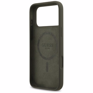 Guess silikona Triangle Logo MagSafe maciņš iPhone 17 Pro Max - zaļš