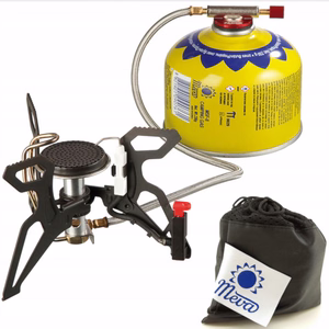 Meva SPIDER PRO tūrisma gāzes plīts un sildītājs gāzes kasetnēm, 3 kW, ar pjezo aizdedzi