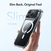 ESR Classic Hybrid Kickstand Magnētiskais viedtālruņa apvalks iPhone 17 Pro - caurspīdīgs