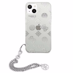 Guess GUHCP13SKPESI iPhone 13 mini 5.4" серебряный/серебряный жёсткий чехол Peony Chain Collection