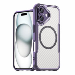 Viedtālruņa apvalks Magnētiskais silikona Līderu sērija iPhone 16 Plus (m) - violets