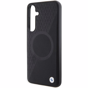 BMW BMHMS24M23RTPK S24+ S926 black/black hardcase Signature Leather Half Textured & Circle MagSafe