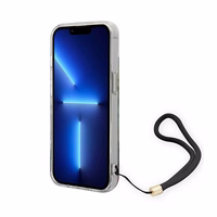 Guess GUOHCP14SHFLSB iPhone 14 6.1 "zils/zils cietais apvalks Ziedu siksna