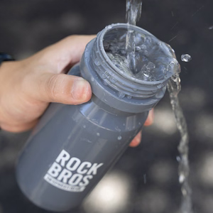 Rockbros 600 ml velosipēda pudele - pelēka