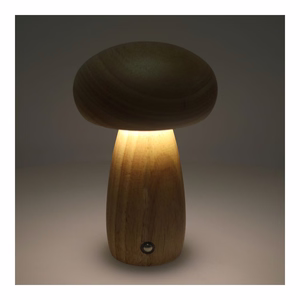 Galda lampa pie gultas sēne Art Deco koka krāsā MTWTHN