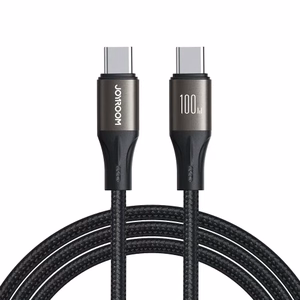 USB kabelis Joyroom SA25-CC5, melns, Type-C / Type-C, 120 cm