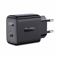 Acefast GaN USB Type-C 30W lādētājs, PD, QC 3.0, AFC, FCP, melns (A21 black)