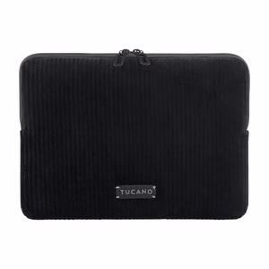 Tucano Velluto 2 neoprēna apvalks ar samta ārpusi 14 collu MacBook Pro un 13 collu klēpjdatoriem, melns