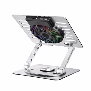 Wozinsky WDCX-X16-AS CoolBase RGB 360° Dzesēšanas Statīvs Klēpjdatoram un Planšetdatoram - Sudraba