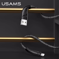 USAMS Pīts kabelis U41 lightning 1m2A melns SJ391USB01 (US-SJ391) Fast Charge
