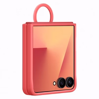 Samsung viedtālruņa apvalks ar gredzenu Samsung Galaxy Z Flip7 - sarkans