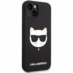 Karl Lagerfeld KLHMP14MSLCHBK iPhone 14 Plus 6.7 "cietais apvalks melns / melns Silikona Choupette Galva Magsafe