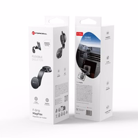 FORCELL F-GRIP MagFlex magnētiskais auto turētājs priekšējā stiklā un panelī, saderīgs ar MagSafe, melns