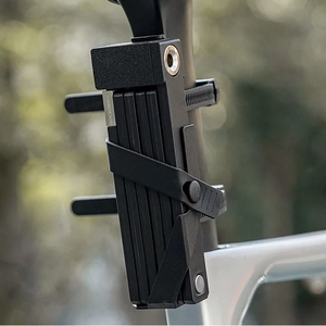 Rockbros 32140003001 salokāma velosipēda slēdzene ar atslēgu un rokturi, 88cm - melna