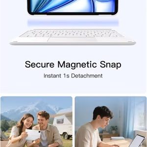 Inateck KB04122 AceTouch vāciņš ar tastatūru ierīcei iPad 10.9–11", balts