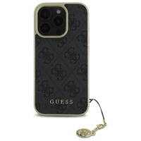 Guess 4G Charms Kolekcijas viedtālruņa apvalks iPhone 16 Pro Max - melns