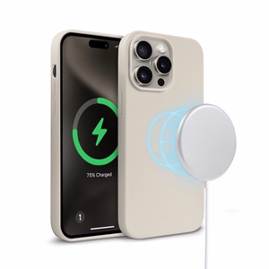 Crong Color Cover Magnetic MagSafe vāciņš ierīcei iPhone 15 Pro Max, akmens bēšs