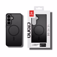 Crong Hybrid Matte Magnetic - MagSafe maciņš Samsung Galaxy S26 (melns)