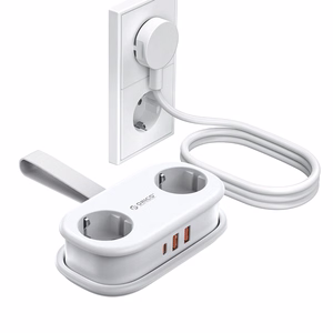 Orico APP 15.5W 5in1 strāvas sadalītājs 2x AC + 2x USB-A + 1x USB-C - balts