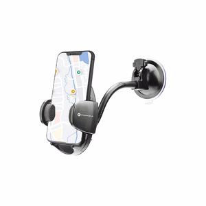 Автомобильный держатель телефона Forcell F-Grip Oval 17 см лобовое стекло / приборная панель / воздуховод чёрный