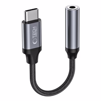 Tech-Protect UltraBoost USB-C / 3.5 mm mini ligzdas adapteris - melns