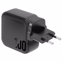ENERGEA tīkla lādētājs 1xUSB+3xUSB-CPD-PPS-QC 3.0 100W 3C1A melns/black US+EU Travelite GAN100