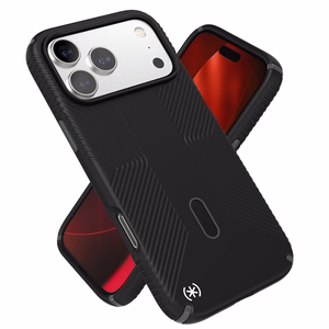 Speck Presidio2 Grip MagSafe with ClickLock vāciņš ierīcei iPhone 17 Pro Max, “Black / Slate Grey” krāsā