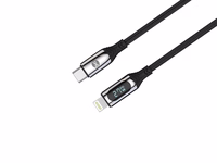 Forever LCD kabelis USB-C - Lightning 1,0 m 27W melns