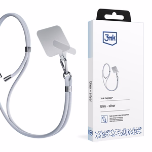 3mk EasyClip tālruņa aukliņa, pelēka (sudraba krāsas furnitūra)