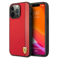 Ferrari FESAXHCP13XRE iPhone 13 Pro Max 6.7 sarkans kietais apvalks Off Track Carbon Stripe
