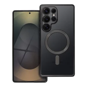 ELECTRO MAG COVER magnētiskais viedtālruņa apvalks, saderīgs ar MagSafe, paredzēts SAMSUNG S25 Ultra, melns